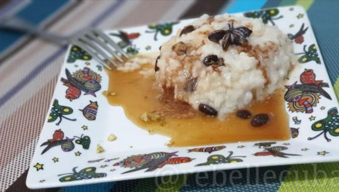 Arroz con leche cubano (riz au lait)