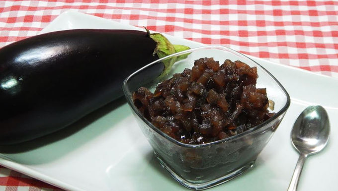 Aubergines riches au sirop