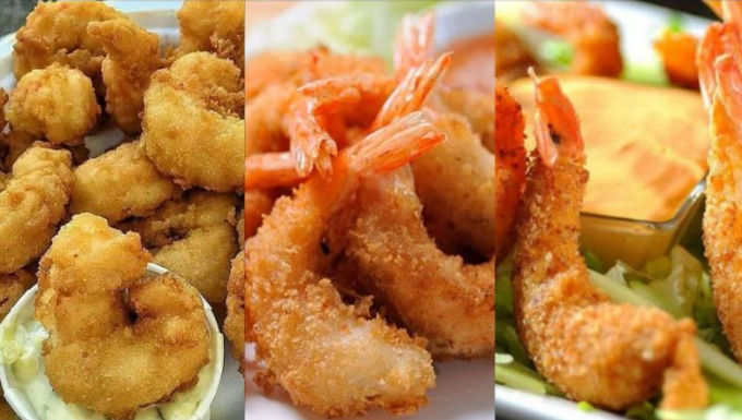 Camarones empanizados (crevettes panées)