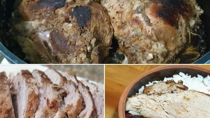 Cerdo asado en cazuela (porc rôti en cocotte)