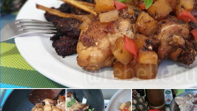 Pollo con pina