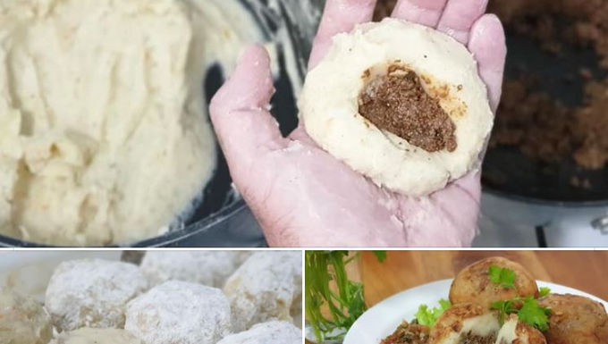 Yucca Rellena con Picadillo